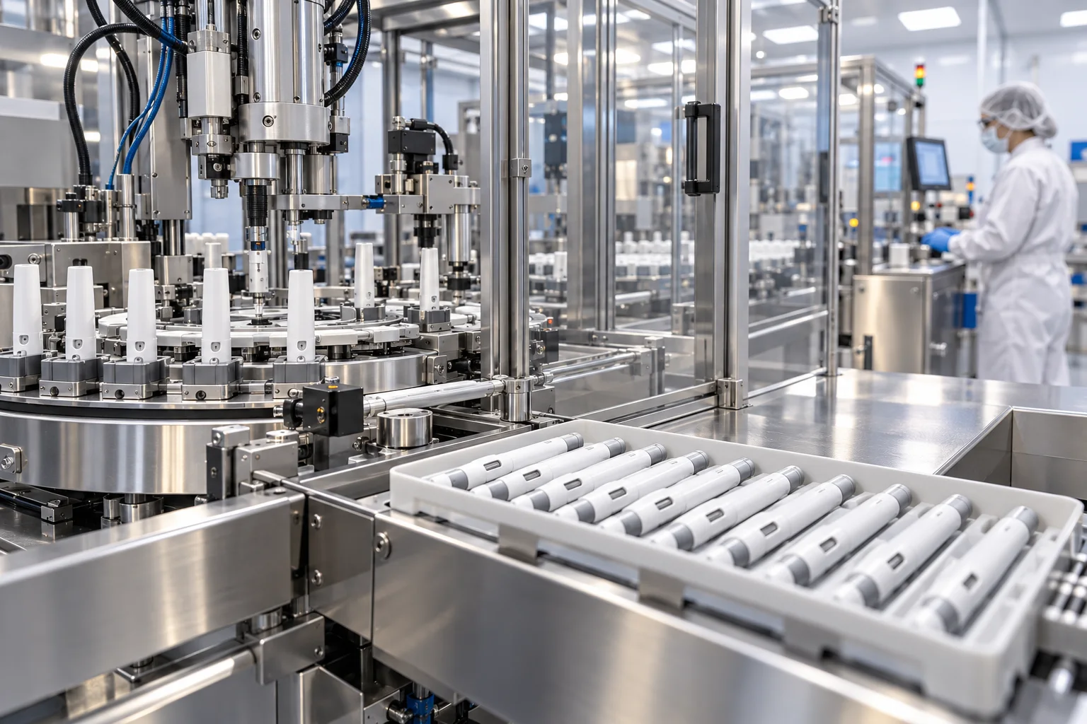 Illustrative pharmaceutical manufacturing innovation and medical-device assembly