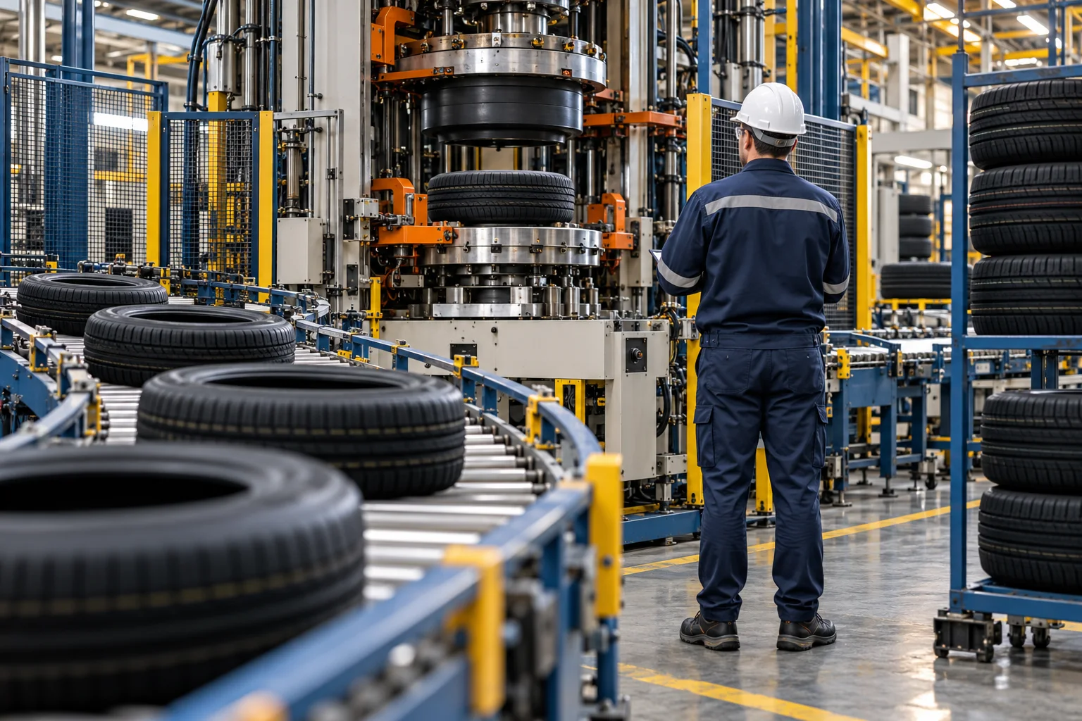 Illustrative tyre manufacturing machinery